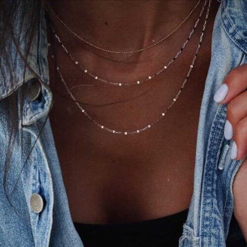 Bohemian Trendy Vintage Multi-Layer Choker Round Beads Pendant Necklace for Women Vintage Jewelry Gifts