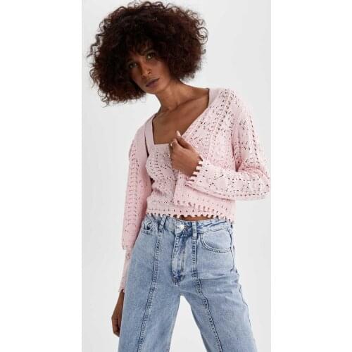 DeFacto Desenli Triko Hırka-U4428AZ21SM