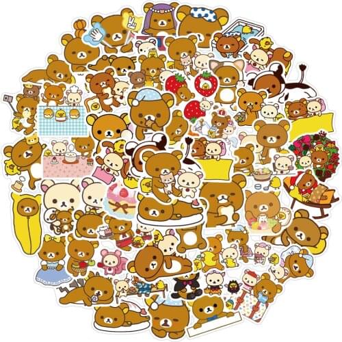 10/50Pcs Cute Bear Stickers Scrapbooking Decorative Bear Sticker Korean DIY Diary Album Stick Label Kawaii Stationery Gift