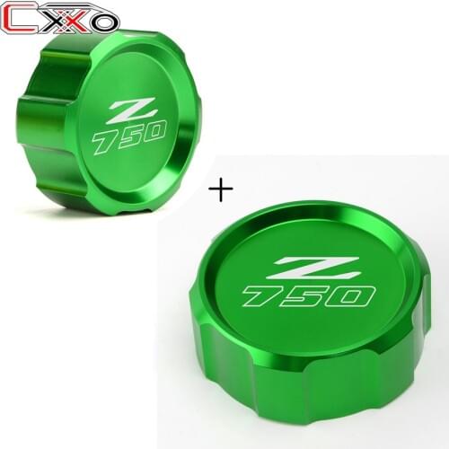 For Kawasaki Z750 Z 750 2007-2012 2008 2009 2010 2011 Motorcycle Red Front Rear Fluid Cylinder Master Reservoir Cover