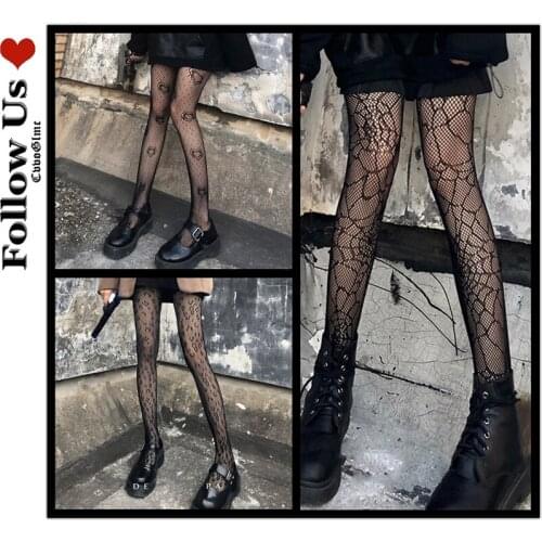 3Pcs/Lots 21 Color Lolita Kawaii Mesh Tights Women Harajuku Love Sunflower Hollow Pantyhose Fishnet Stockings Loli Female
