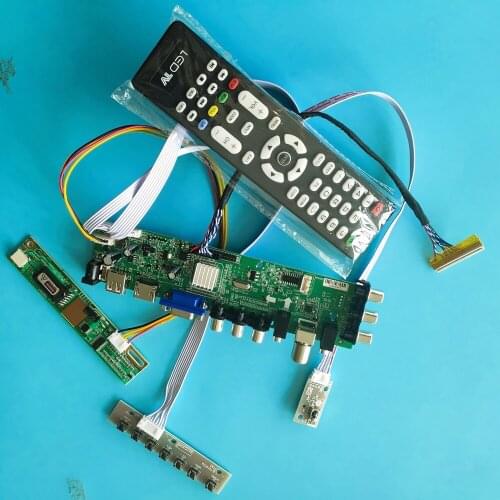 Kit For LP171WX2-A4K5 DVB-C DVB-T Panel Controller board remote 1 CCFL LCD TV VGA USB AV Digital HDMI 1440X900 30pin 17.1"