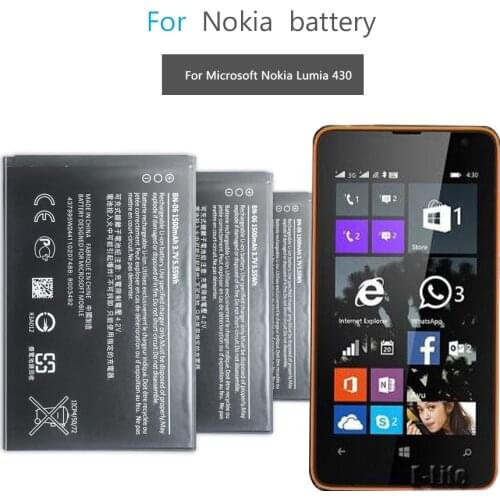 Mobile Phone Battery For Microsoft Nokia Lumia 430 Lumia430 Replacement Battery BN 06 BN-06 1500mAh