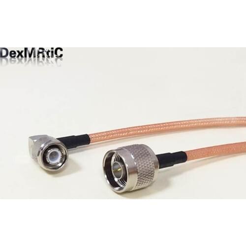 N Male Plug Switch TNC Right Angle Male 90-degree RG142 jumper cable 50CM/100CM low loss high quality