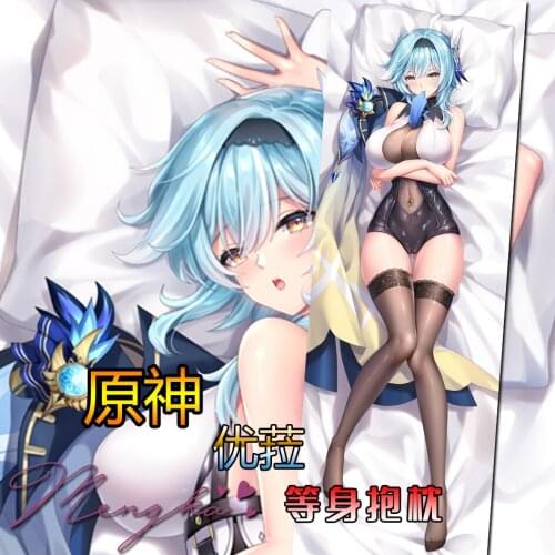 Anime Genshin Impact Eula Lawrence Cosplay Dakimakura 2WAY Hugging Body Pillow Case Game Cartoon Otaku Cushion Cover Gifts MK