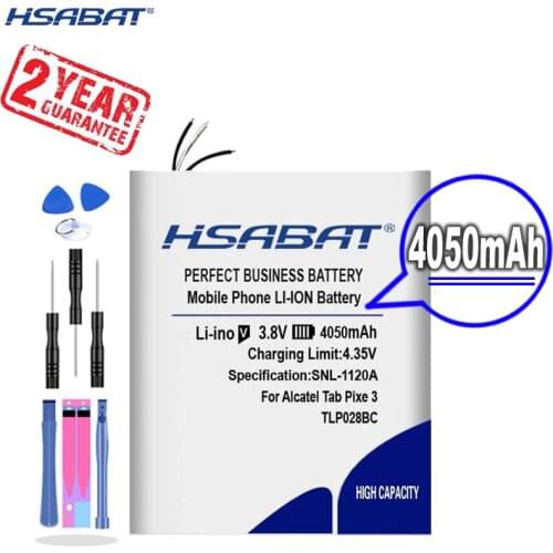 HSABAT 0 Cycle 4050mAh TLP028BC TLp028BD Battery for Alcatel tab pixe 3 High Quality Mobile Phone Replacement Accumulator