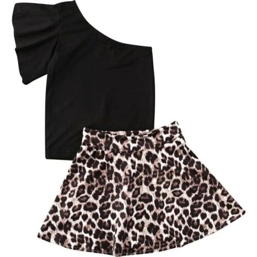 New Toddler Infant Kid Baby Girls Leopard Print Princess Dress Clothes 1-6Years Old