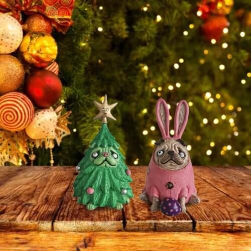 Kerst Decoratie Kawaii Rabbit Dog Animal Decorazioni Natalizie Christmas Tree Doll Decorations Weihnachten Navidad 2021 Novedad
