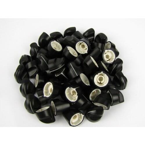 FLEOR 30PCS Guitar Amplifier Knobs Effect Pedal Control Knobs Buttons 6mm for Guitar Accessories