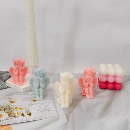 Cupid Little Angel Silicone Candle Mold Aromatherapy Plaster Diy Cake Decoration Baking Mould Resin Molds Soap Making Supplies