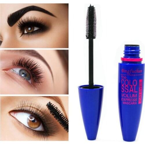 4D Silk Fiber Eyelash Mascara Extension Makeup Black Waterproof Eye Lashes Thick Curling Mascara Long Eyelashes Extension TSLM1