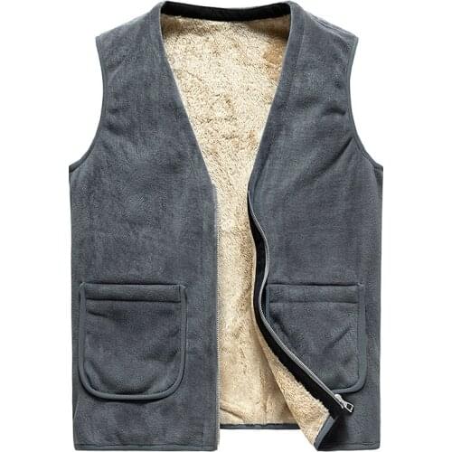 Fleece Vest Men' Sleeveless Vest Jackets Winter Fashion Vest Male Cotton-Padded Vests Coats Men Warm Waistcoats Clothing 8XL