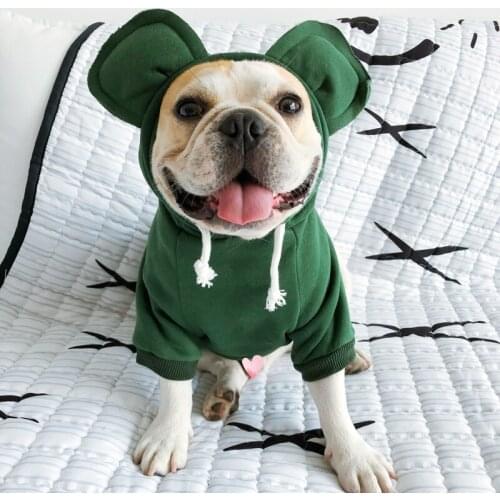 Winter Pug Dog Hoodie Clothes French Bulldog Clothing Frenchie Sweatshirt Coat Pet Outfit Poodle Pomeranian Schnauzer Garment