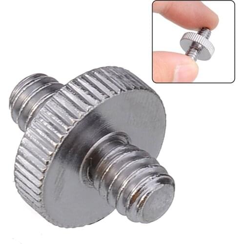1/4Inch Male to Male Screw Thread Convert Adapter Double Headed 1/4 inch Male Screw Adapter for Camera Tripod Holder