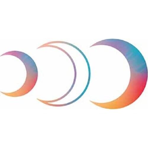 120MM×60MM color gradient girl moon cute chest back meniscus tattoo stickers summer swimming tattoo stickers three