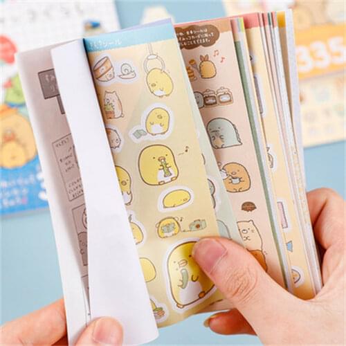 16 Sheets Kawaii Sticker Book Writing Paper Notebook DIY Album Diary Scrapbooking Stickers Collage Journal Stick Label