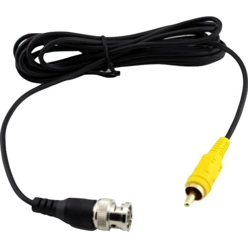 1x BNC Male to RCA Male Video Male to Male Connector Cable Lead CCTV Camera DVR Wire Cord 2.5m Black