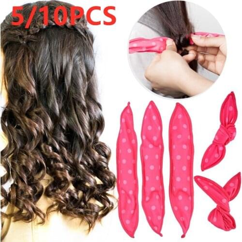 10PCS/Set New Soft Sleep Pillow Hair Rollers Hair Curlers Set Best Flexible Foam And Sponge Magic Hair Care Styling Tools