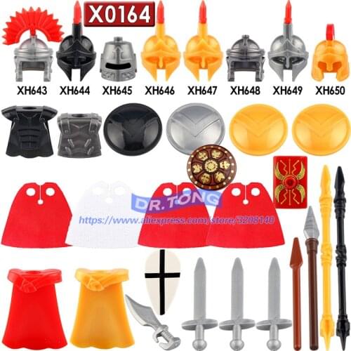 8pcs Medieval Knight Saint Seiya Evil Knight Hun Warrior Aborigines Bricks Figures Building Block Toys For Children X0163 X0164