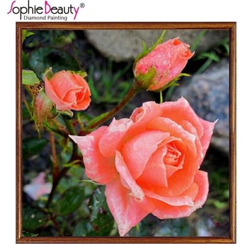 2018 New Arrival Rushed Europe Diy Diamond Painting Rose With Stone Cross Stitch Crystal Square Mosaic Unfinisheded Embroidery