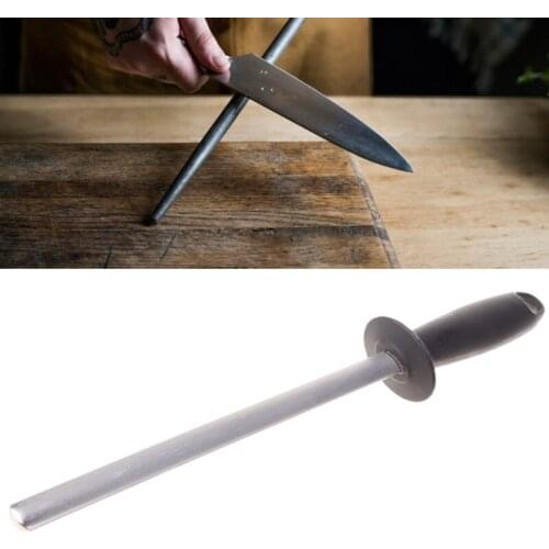 Diamond Knife Sharpener Oval 10 inch Professional Chef Sharpener Knife Sharpening Rod with ABS Handle