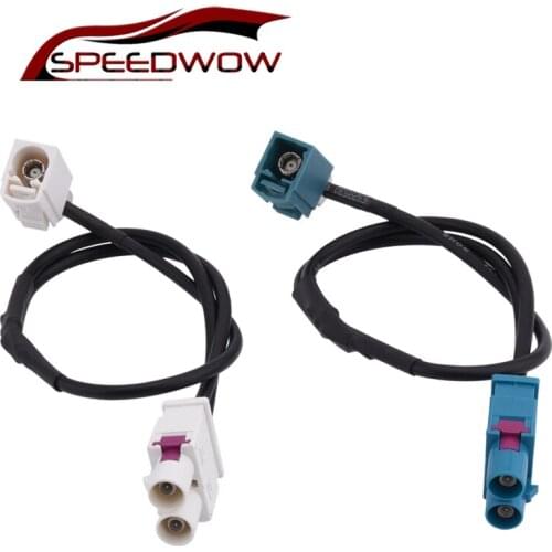 SPEEDWOW 1 Female To 2 Male Car Antenna Fm Radio Signal Amplifier Antenna Radio Aerials For Volkswagen/Skoda/Audi