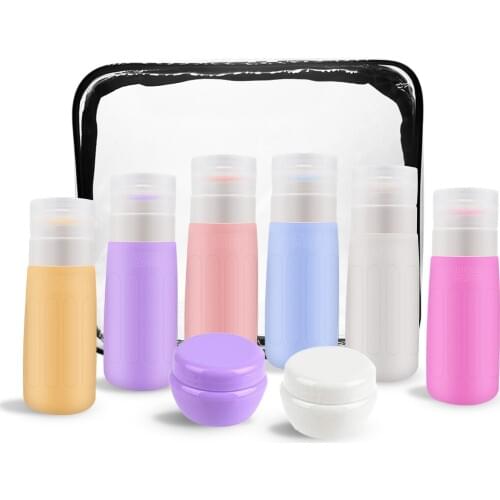 85ml Travel Shampoo Bottle Silicone Refillable Bottles Cream Lotion Empty Cosmetic Container Portable Reusable Shampoo Bottles