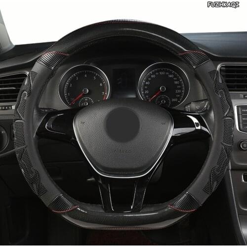 FUZHKAQI Microfiber Leather Car Steering Wheel Cover For Chevrolet Cruze Captiva Lacetti Aveo Niva Spark Sonic Trax Camaro