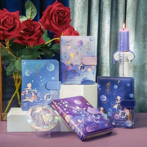 Little Prince PU Cover Diary Book Colorful 196-Page A5 A6 DIY Handbook Portable Cute Magnetic Buckle Travel Gift Daily Notebook