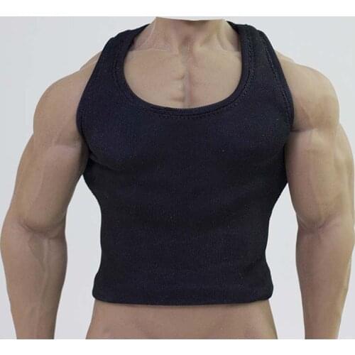 1/12 Scale Male Soldier Vest Sleeveless T-shirt for 6in Action Figure Doll Body Accessories Toys