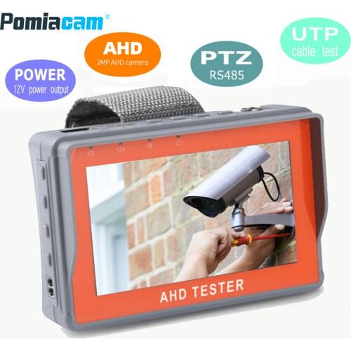 IV7A 4.3Inch HD AHD CCTV Tester Monitor AHD 1080P Analog Camera Testing PTZ UTP Cable Tester 12V1A Output