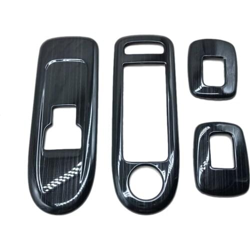 4Pcs Car Door Window Armrest Cover Switch Button Panel Trim for Citroen C5 Peugeot 508