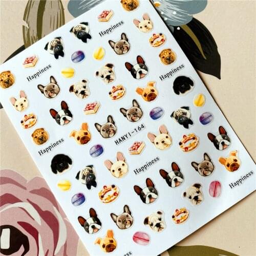 Dog Hapi dog series 3D Back glue Nail decal Nail sticker Nail decoration Nail art Nail tool Nail ornament