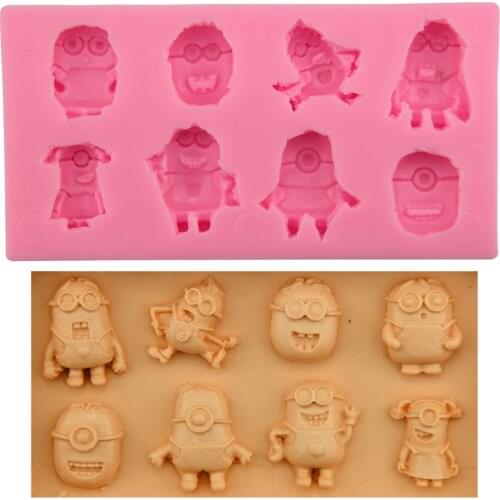 Cute Cartoon Figures Fondant Cake Silicone Mold Cake Decorating Tools Handmade Soap Mold Chocolate Mold DIY Baking Mold