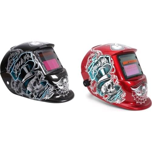 Welding Mask Helmet Solar Automatic Welding (Use Solar Energy for Refill) Spider web Protective Accessory