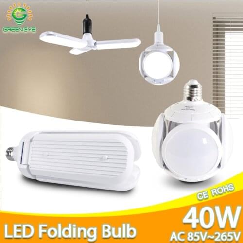 LED Bulb E27 60W 40W 30W 9W AC85-265V LED folding leaf lamp Bombilla Lampada LED light football UFO lamp LED Bulb for home