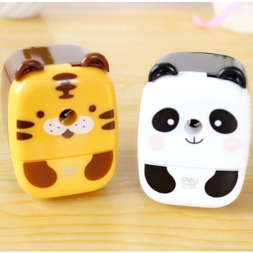 Panda Tiger Model Hand Crank w48 On Student Supply School Creative Cute Pencil Sharpener Cutter
