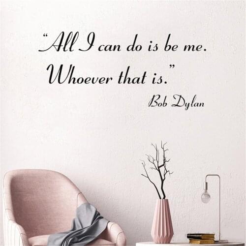 All I Can Do Is Be Me Art Wall Sticker Famous Sayings Wall Decals For Living Room Bedroom Home Decor Vinyl Mural dw7376