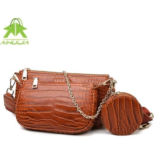 Wild Messenger Shoulder Bags Female Fashion Letter Flap Plaid Chains Zipper Womens Handbags Casual Crossbody Bags Ladies Totes