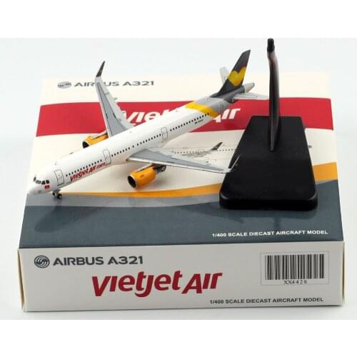 1:400 Alloy Collectible Plane Gift JC Wings XX4428 Vietjet Air Airbus A321 Diecast Aircarft JET Model VN-A542 With Stand