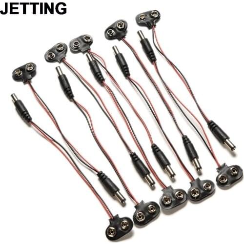 1PC 9V DC I-Type Battery Power Cable Clip Barrel Jack Connector For Arduino Newest Electronics Stocks Fast Shipping