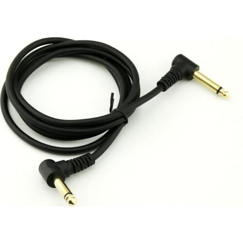 1pcs 6.35mm 1/4" Male Mono Right Angle to TS Male Right Angle Audio Adapter Cable 5FT