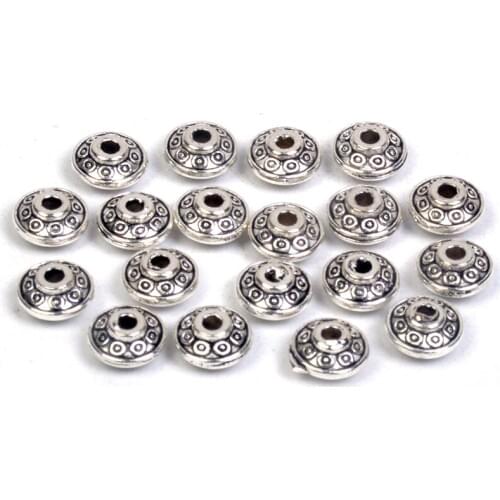 6mm 100pcs Alloy Pattern Spacer Beads Tibetan Silver Beads Antique Metal Gold Cone pattern Spacer Beads For Jewelry Making