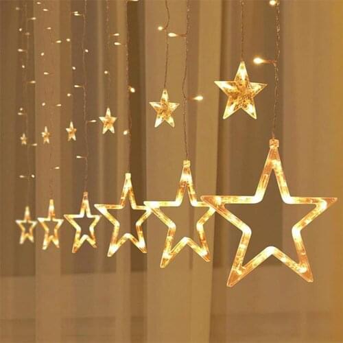 12PCS Multi-color Christmas Lights with 8 Flashing Patterns LED Curtain String Lights Christmas Wedding Party Holiday Decoration
