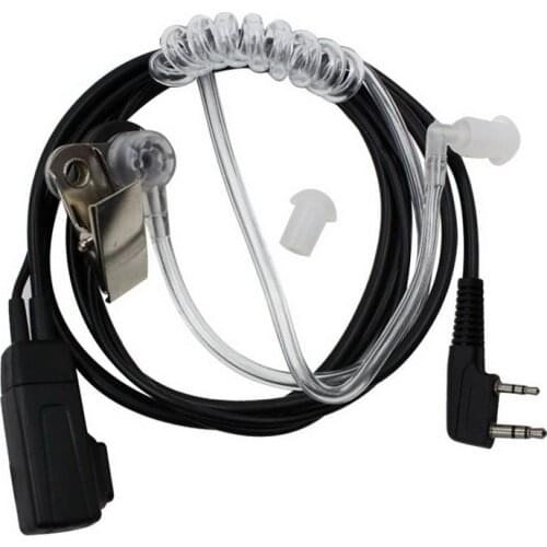 2 Pin PTT MIC Headset Covert Acoustic Tube In-ear Earpiece For Kenwood HYT WEIERWEI TK Motorola Baofeng UV-5R Radio Accessories