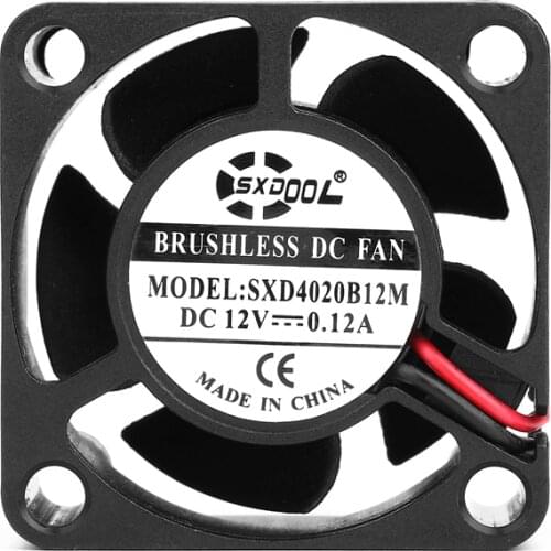2Pcs Original New SXDOOL Cooler 40mm 40x40x20mm 4020 DC 12V 2Pin Dual Ball Bearing Brushless Cooling Fan high quality long life