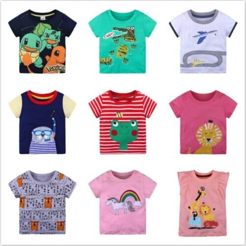 2020 Cotton Baby Boy T Shirt Summer 2019 Cartoon Dinosaur Printed Infant Short Sleeve T-Shirt For Kid Boys Tees Girl Shirt Tops