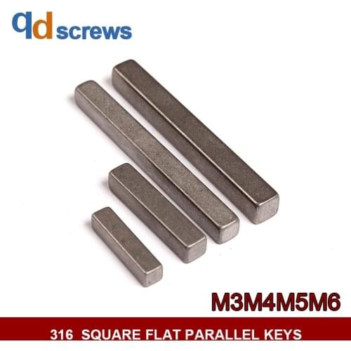 316 M2M3M4M5M6 stainless steel square flat Parallel Keys with square flat keys at both ends DIN6885