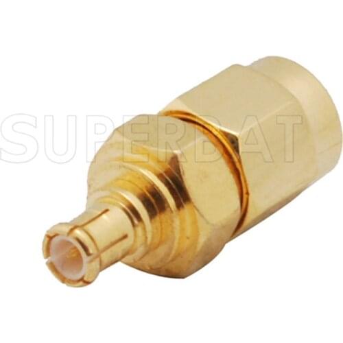 Superbat 5 pcs SMA-MCX Adapter SMA Plug to MCX Male Straight Coaxial Connector
