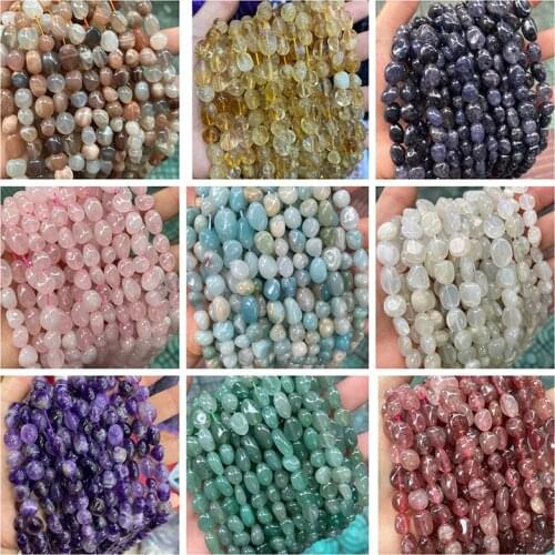 8-10mm Irregular Natural Genuine Amethysts Crystal Beads Stone Loose Spacer Beads For DIY Jewelry Making Bracelet Necklace 15